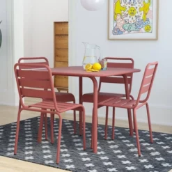 June Square Dining Table - Novogratz -Sunnydaze Decor Store GUEST 93573b1e 4b29 452e 8378 e827059f217f