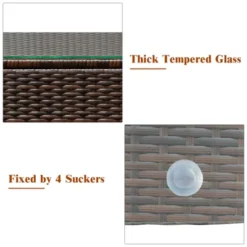 Costway 3PCS Patio Rattan Outdoor Furniture Set W/ Cushioned Sofa Coffee Table 16 Costway 3PCS Patio Rattan Outdoor Furniture Set W/ Cushioned Sofa Coffee Table -Sunnydaze Decor Store GUEST 9705db03 7831 441c a787 01fa4ad921af