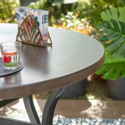 5pc Patio Set With Steel Table With 2" Umbrella Hole & Padded Sling C-Spring Arm Chairs - Captiva Designs -Sunnydaze Decor Store GUEST 992a1954 cc41 4f37 9ba1 609175e9d7ce