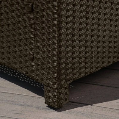 Puerta Wicker Loveseat - Brown/Gray - Christopher Knight Home 3 Puerta Wicker Loveseat - Brown/Gray - Christopher Knight Home - Image 3