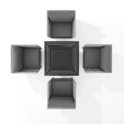 Richland 5pc Outdoor Wicker Conversation Set With Fire Table - Crosley -Sunnydaze Decor Store GUEST 9c733517 5428 4ff4 a123 219558fae871