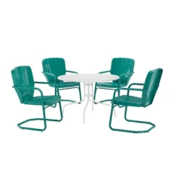 Ridgeland 5pc Outdoor Dining Set - Turquoise - Crosley -Sunnydaze Decor Store GUEST 9cb27c8f a508 4a45 b5ed a0c22c3760ca
