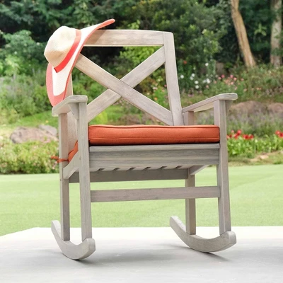 Westlake Wood Porch Rocking Chair With Cushion - Cambridge Casual 6 Westlake Wood Porch Rocking Chair With Cushion - Cambridge Casual - Image 6