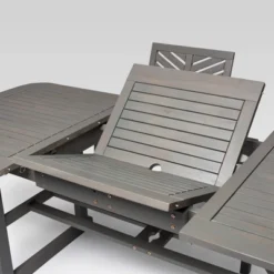 5pc Slatted Extendable Acacia Wood Patio Dining Set - Saracina Home -Sunnydaze Decor Store GUEST 9e2eeb34 ef6f 4427 ba54 634090a28364