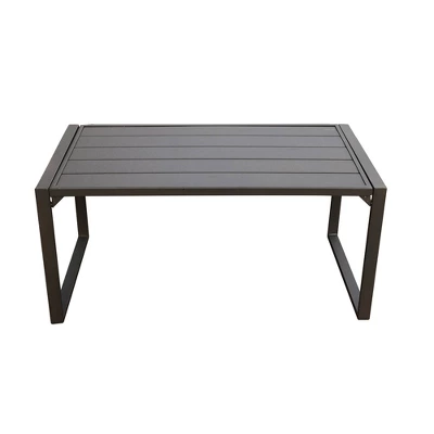 2pc Metal Outdoor Set With Loveseat & Table - Brown/Gray - GODEER 2 2pc Metal Outdoor Set With Loveseat & Table - Brown/Gray - GODEER - Image 2