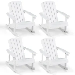 Tangkula 4PCS Kid Adirondack Rocking Chair Outdoor Solid Wood Slatted Seat Backrest -Sunnydaze Decor Store GUEST 9eecf8b9 a84a 4775 b7fd 27372f2c8843