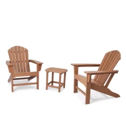 3pk Seating Set With Plastic Resin Adirondack Chairs & Side Table - EDYO LIVING 22 3pk Seating Set With Plastic Resin Adirondack Chairs & Side Table - EDYO LIVING -Sunnydaze Decor Store GUEST 9feb9fc3 c75a 4ed1 9be5 7c1831c7f3ea