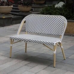 Alertis Patio Wicker Bench - MiBasics -Sunnydaze Decor Store GUEST a060422d adc8 4441 ac8e 1276f51fa86c