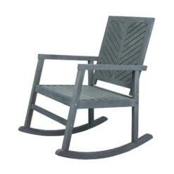 Ned Modern Chevron-Back Acacia Wood Patio Outdoor Rocking Chair - JONATHAN Y 15 Ned Modern Chevron-Back Acacia Wood Patio Outdoor Rocking Chair - JONATHAN Y -Sunnydaze Decor Store GUEST a138d497 6d98 4184 a723 e9ada2c12d30