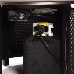 5pc Outdoor Dining Set With 44" Round Fire Table, 4 Deep Seating Swivel Rocking Chairs & Table Fabric Covers - Tan/Copper - Oakland Living 22 5pc Outdoor Dining Set With 44" Round Fire Table, 4 Deep Seating Swivel Rocking Chairs & Table Fabric Covers - Tan/Copper - Oakland Living -Sunnydaze Decor Store GUEST a24de2d0 2a23 4d67 b59d d1a0c5b30682