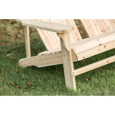 Wood Adirondack Love Seat - Patio Festival 4 Wood Adirondack Love Seat - Patio Festival - Image 4