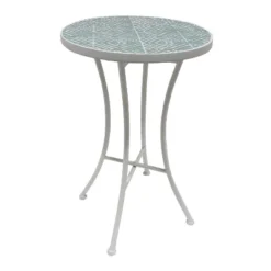 Saint Birch Mosaic Accent Table, Multi Color