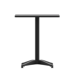 Flash Furniture Mellie 23.5'' Square Aluminum Indoor-Outdoor Table With Base -Sunnydaze Decor Store GUEST a59f1c79 429b 4029 bcba c3d5000bcc06