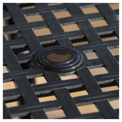 Cayman Square Cast Aluminum Table - Black Sand - Christopher Knight Home 3 Cayman Square Cast Aluminum Table - Black Sand - Christopher Knight Home - Image 3