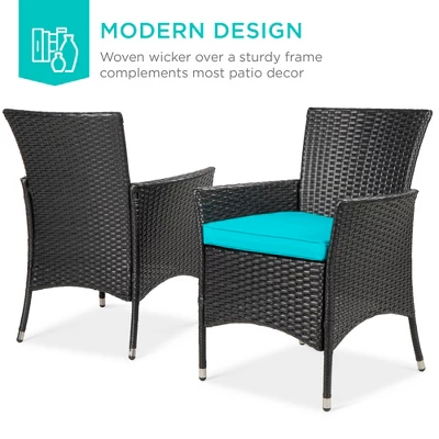 Best Choice Products 5-Piece Indoor Outdoor Wicker Patio Dining Table Furniture Set W/ Umbrella Cutout, 4 Chairs 1 Best Choice Products 5-Piece Indoor Outdoor Wicker Patio Dining Table Furniture Set W/ Umbrella Cutout, 4 Chairs