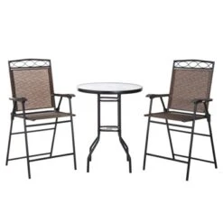 Outsunny 4 Piece Patio Bar Set For 2 With 6' Adjustable Tilt Umbrella, Outdoor Bistro Set With Folding Chairs & Glass Round Dining Table 10 Outsunny 4 Piece Patio Bar Set For 2 With 6' Adjustable Tilt Umbrella, Outdoor Bistro Set With Folding Chairs & Glass Round Dining Table -Sunnydaze Decor Store GUEST aa1995ad 0ff1 46e9 8a9e b44c1c8d9231