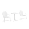 Griffith 3pc Outdoor Bistro Set With Table & 2 Chairs - White - Crosley