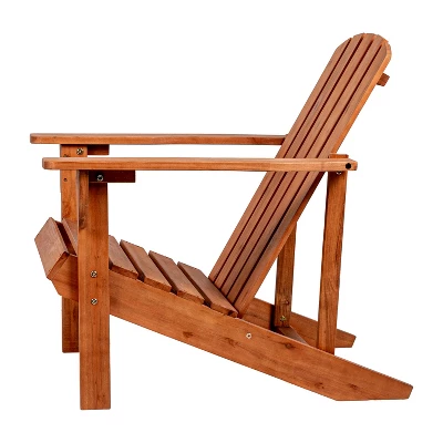 Westport Outdoor Patio Traditional Acacia Wood Adirondack Chair - JONATHAN Y 3 Westport Outdoor Patio Traditional Acacia Wood Adirondack Chair - JONATHAN Y - Image 3
