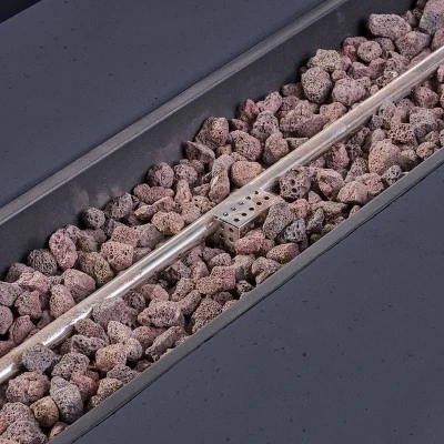 Cape Coral 3pc Aluminum And Rectangular MGO Fire Table Set - Gray - Christopher Knight Home 4 Cape Coral 3pc Aluminum And Rectangular MGO Fire Table Set - Gray - Christopher Knight Home - Image 4