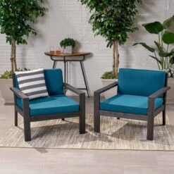 Santa Ana 2pk Acacia Wood Club Chairs - Christopher Knight Home -Sunnydaze Decor Store GUEST addecaf4 09d3 4d93 8403 8ff22ddaf5cb