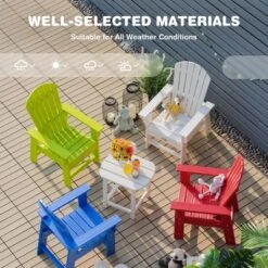 Patio Kids' Adirondack Chair Seat Weather Resistant For Ages 3-8 YellowBlueGreenGreyRedTurquoiseWhite -Sunnydaze Decor Store GUEST adf07db8 a61f 43e0 aa3b 24307544bf4b