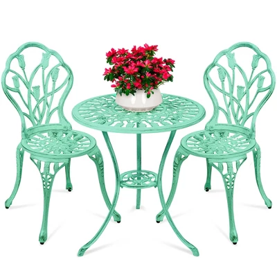 Best Choice Products 3-Piece Cast Aluminum Patio Bistro Furniture Set W/ Antique Finish 9 Best Choice Products 3-Piece Cast Aluminum Patio Bistro Furniture Set W/ Antique Finish - Image 9