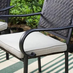 9pc Outdoor Dining Set With Extendable Table & Rattan Wicker Chairs With Cushions - Captiva Designs -Sunnydaze Decor Store GUEST ae439112 ac88 4e0a bf00 614b8b3f988c