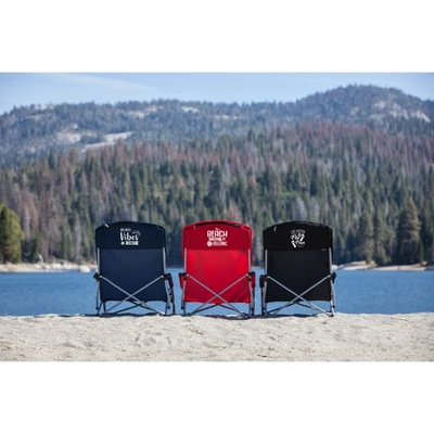 Picnic Time Tranquility Portable Beach Chair - Navy Blue 8 Picnic Time Tranquility Portable Beach Chair - Navy Blue - Image 8