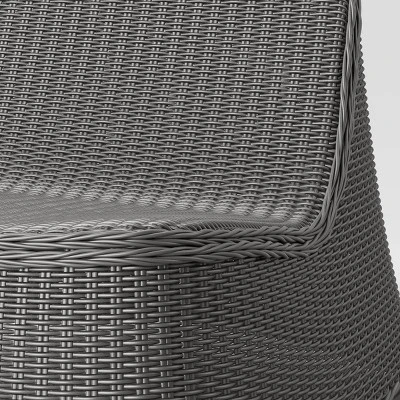 2pc Wexler Wicker Stacking Outdoor Patio Chairs, Armless Chairs Gray - Threshold™ 3 2pc Wexler Wicker Stacking Outdoor Patio Chairs, Armless Chairs Gray - Threshold™ - Image 3