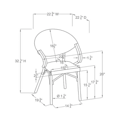 Ansa 2pk Outdoor Wicker Arm Chairs - Dark Gray - MiBasics 4 Ansa 2pk Outdoor Wicker Arm Chairs - Dark Gray - MiBasics - Image 4