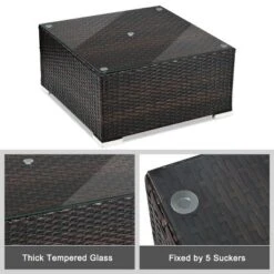 Costway 5PCS Patio Furniture Set Sectional Conversation Sofa Set W/ Coffee Table Blue 16 Costway 5PCS Patio Furniture Set Sectional Conversation Sofa Set W/ Coffee Table Blue -Sunnydaze Decor Store GUEST afc427fe ffd9 417a b600 b3858df75860