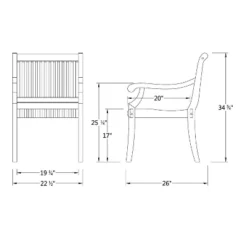 Mosko 5pc Solid Teak Outdoor Dining Set - Cambridge Casual -Sunnydaze Decor Store GUEST b0f2ff96 b09f 4873 aeb0 94448c1942ff