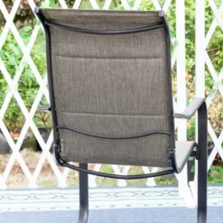 Patio Set With Steel Table With 1.57" Umbrella Hole & Metal Padded Sling C-Spring Arm Chairs - Captiva Designs -Sunnydaze Decor Store GUEST b2dea17a cef6 4eae 9ec7 7f70b4c1caa1 2