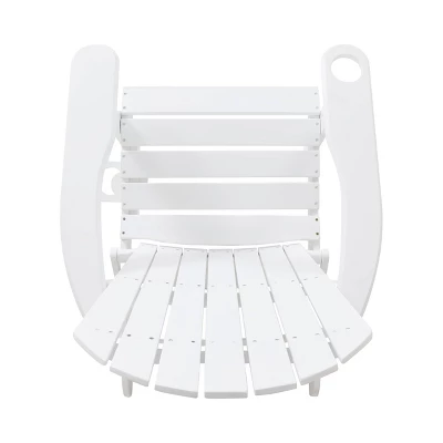 Bellwood Outdoor Acacia Wood Folding Adirondack Chair White - Christopher Knight Home 4 Bellwood Outdoor Acacia Wood Folding Adirondack Chair White - Christopher Knight Home - Image 4