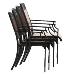 7pc Outdoor Dining Set With Sling Chairs & Large Rectangle Table With Umbrella Hole - Captiva Designs -Sunnydaze Decor Store GUEST b3f22a1f 4a4f 447d b6d9 8b37b31459d6