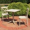 Sunnydaze Decor Sunnydaze All-Weather Commercial-Grade Bellemead Indoor/Outdoor Patio Furniture Dining Set With Square Table With Folding Top, Tan, 3pc