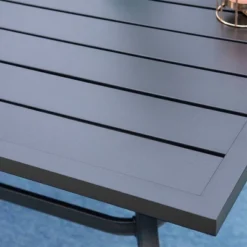 7pc Outdoor Dining Set With Chairs & Metal Table With Umbrella Hole - Captiva Designs -Sunnydaze Decor Store GUEST b65d627e 95ee 4e13 bcb2 9f2767922d1b 5