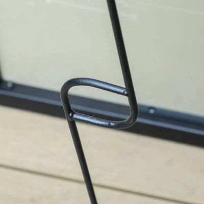 7pc Outdoor Dining Set With Swivel Chairs With Cushions & Faux Wood Table With Umbrella Hole - Captiva Designs 7 7pc Outdoor Dining Set With Swivel Chairs With Cushions & Faux Wood Table With Umbrella Hole - Captiva Designs - Image 7