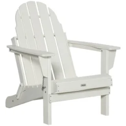 Outsunny Folding Adirondack Chair, Outdoor Fire Pit Seating HDPE Lounger Chair For Patio Deck And Lawn Furnitur -Sunnydaze Decor Store GUEST b718b0ae 69f3 422f b9e8 a9825e2eda50