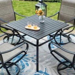 Patio Set With Steel Table With 1.57" Umbrella Hole & 360 Swivel Sling Arm Chairs - Captiva Designs 14 Patio Set With Steel Table With 1.57" Umbrella Hole & 360 Swivel Sling Arm Chairs - Captiva Designs -Sunnydaze Decor Store GUEST b858b8aa 0691 4ca8 9845 e113f7ad5873
