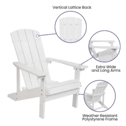 Merrick Lane Set Of 2 All-Weather Adirondack Patio Chairs With Matching Side Table -Sunnydaze Decor Store GUEST b9c2f0b5 5434 442b a8ca befa9e694382 1