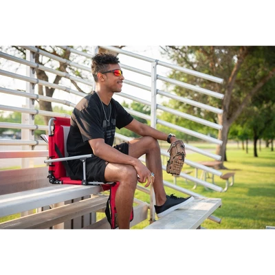 Stansport Folding Stadium Seat With Arms Red/Tan 5 Stansport Folding Stadium Seat With Arms Red/Tan - Image 5