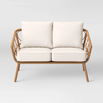 Britanna Patio Loveseat, Outdoor Furniture - Natural - Opalhouse™ 2 Britanna Patio Loveseat, Outdoor Furniture - Natural - Opalhouse™ - Image 2