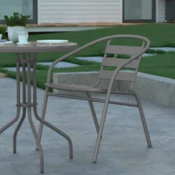 Emma And Oliver 23.75'' Round Glass Top Metal Table With 2 Aluminum Slat Stack Chairs 17 Emma And Oliver 23.75'' Round Glass Top Metal Table With 2 Aluminum Slat Stack Chairs -Sunnydaze Decor Store GUEST bb2adc87 2ead 44bb 8ce8 7568a7c52144