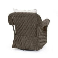 Amaya 5pc Outdoor 4 Wicker Swivel Chair & Fire Pit Set - Dark Brown/Beige/Matte Black - Christopher Knight Home 20 Amaya 5pc Outdoor 4 Wicker Swivel Chair & Fire Pit Set - Dark Brown/Beige/Matte Black - Christopher Knight Home -Sunnydaze Decor Store GUEST bcc8b2ec d672 4700 9e6e 495ef0578762