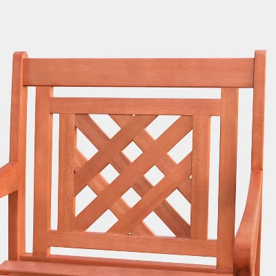 Malibu 7pc Rectangle Wood Outdoor Patio Dining Set - Tan - Vifah 4 Malibu 7pc Rectangle Wood Outdoor Patio Dining Set - Tan - Vifah - Image 4