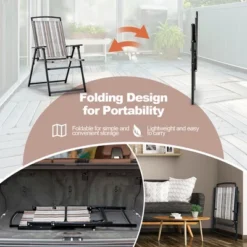 Costway 2pcs Patio Folding Sling Chairs Dining Armrest Backrest Outdoor Portable 15 Costway 2pcs Patio Folding Sling Chairs Dining Armrest Backrest Outdoor Portable -Sunnydaze Decor Store GUEST bf2b9a23 0822 4572 9979 83acccd81f3e