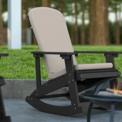 Emma And Oliver Set Of 2 All-Weather Poly Resin Adirondack Rocking Chairs With Cushions -Sunnydaze Decor Store GUEST c10cbd0d 9caa 49c2 a1b8 f4b9fed91d9e