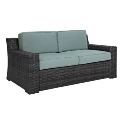 Beaufort Outdoor Wicker Loveseat - Mist - Crosley 11 Beaufort Outdoor Wicker Loveseat - Mist - Crosley -Sunnydaze Decor Store GUEST c12ea0d4 e583 4bb1 94e5 3cad0a11d16c
