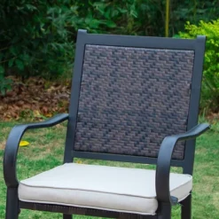 7pc Patio Dining Set With Steel Table & Chairs With Cushions - Captiva Designs -Sunnydaze Decor Store GUEST c28904d5 a869 4b67 96ec c44fb96f0d01